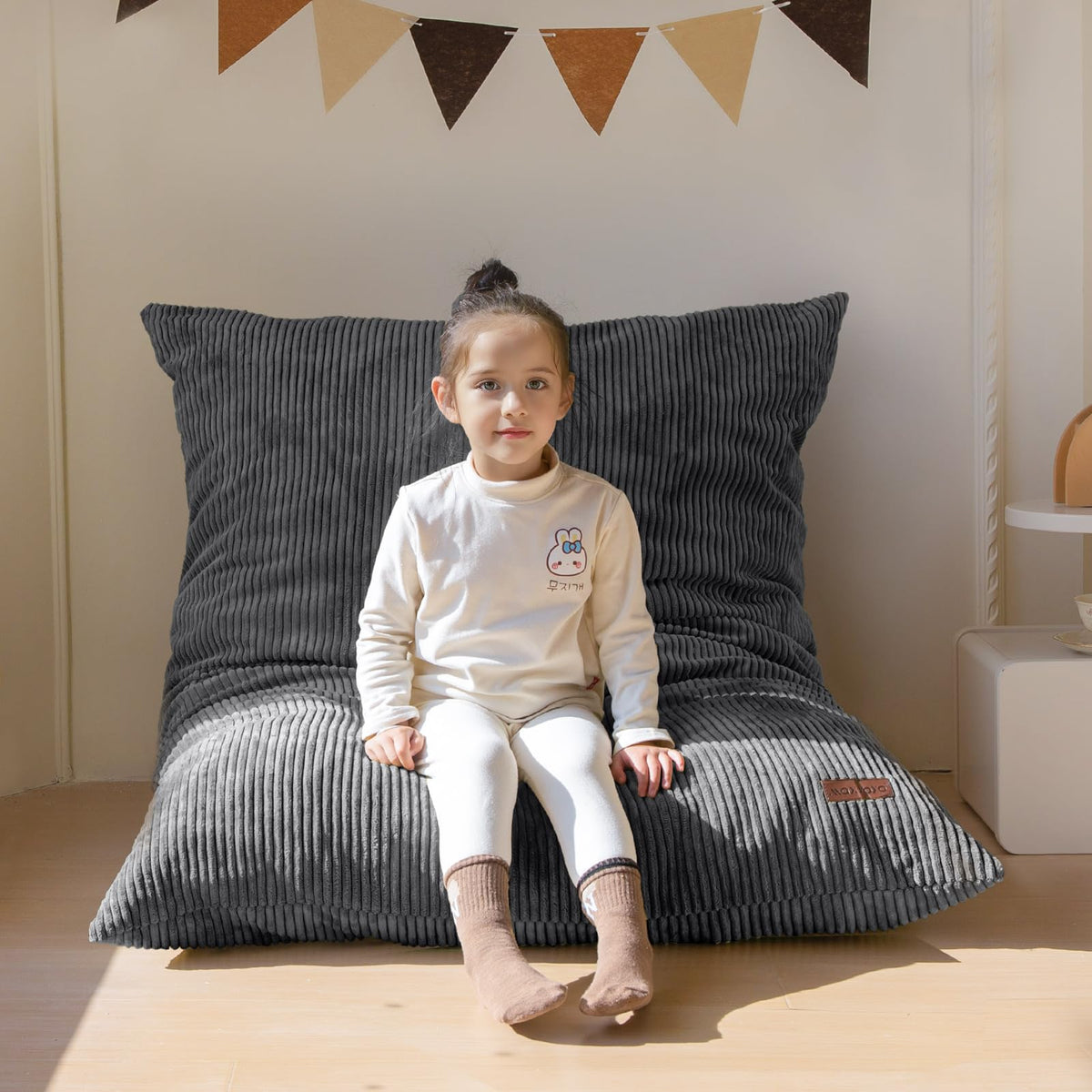 MAXYOYO 3in1 bean bag chair bed convertible for compact play and relaxation