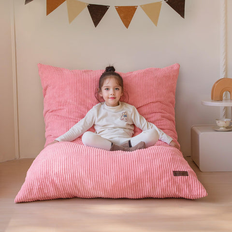 MAXYOYO 3 in 1 bean bag chair bed folds into a comfortable lounger for play.