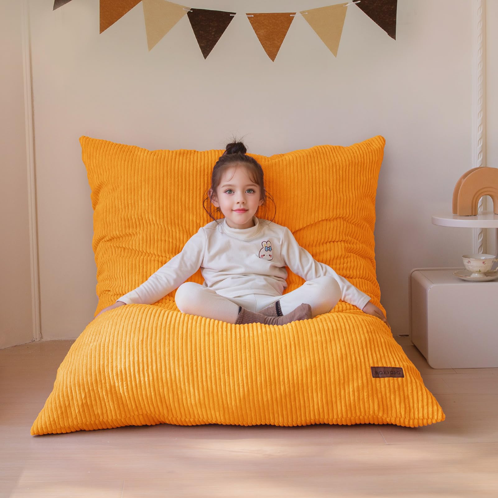 MAXYOYO 3in1 kids bean bag chair bed as convertible seating for play and relaxation.
