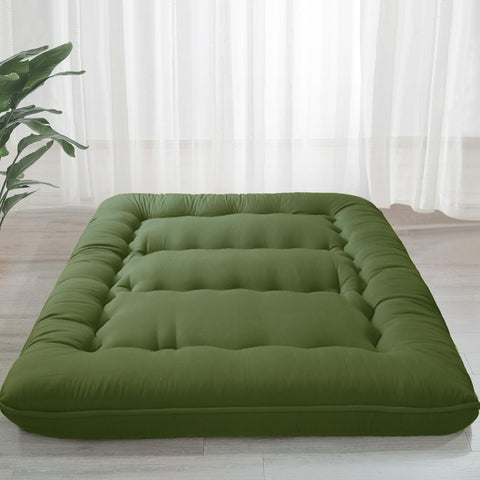 MAXYOYO 6-inch thick floor mattress provides sturdy support for floor sleeping