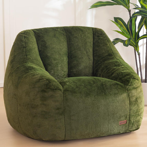 MAXYOYO Bean Bag Chair back support shown in a cozy reading nook.