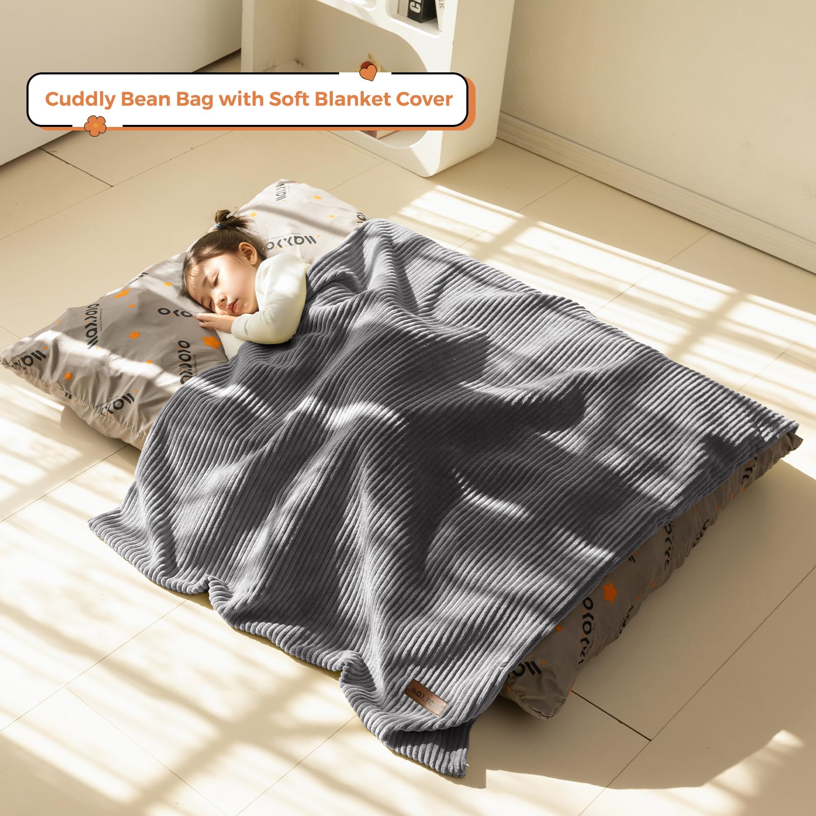 MAXYOYO bean bag sofa mode creates a spacious lounging spot