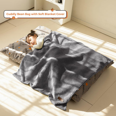 MAXYOYO bean bag sofa mode creates a spacious lounging spot