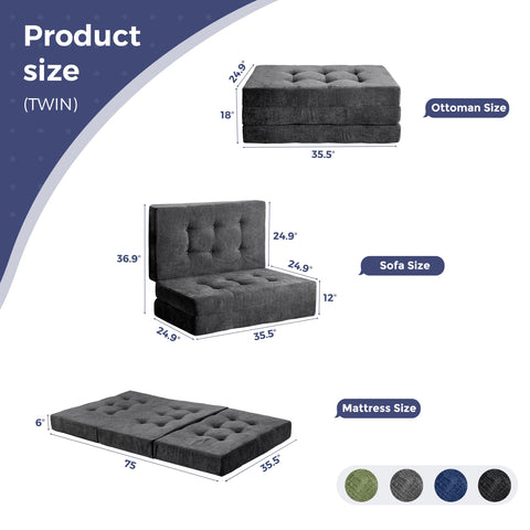 MAXYOYO chenille fabric cover with tufted detail provides soft, cozy texture.