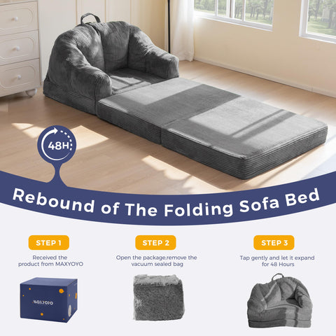 MAXYOYO convertible sofa doubles as a breathable lounge in bedrooms