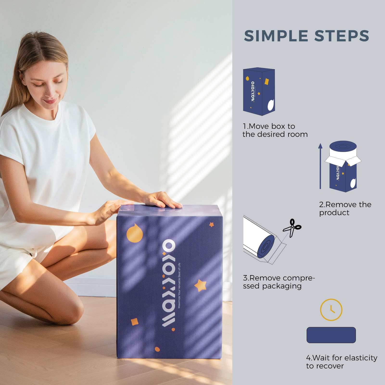 MAXYOYO includes bandage straps to secure the folded futon