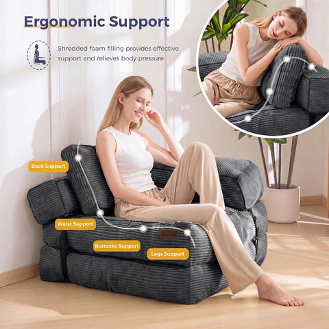 MAXYOYO tufted foam support provides balanced comfort across the surface.