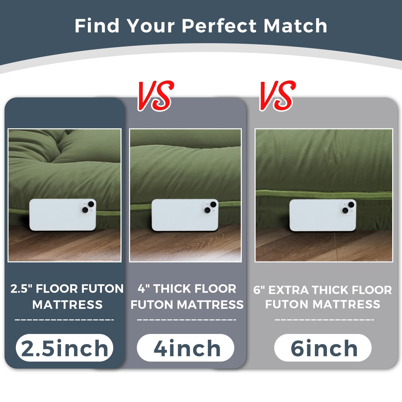 MAXYOYO green queen-size mattress ready for home, guest room, or RV