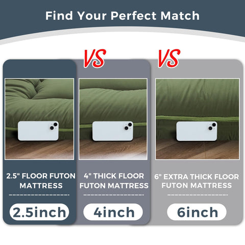 MAXYOYO green queen-size mattress ready for home, guest room, or RV
