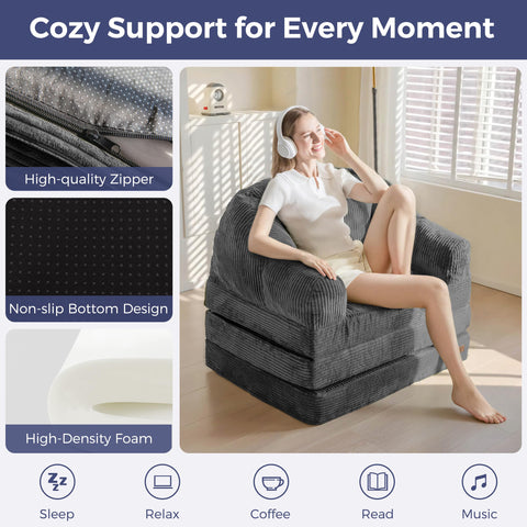 MAXYOYO high-density foam filling supports daily lounging