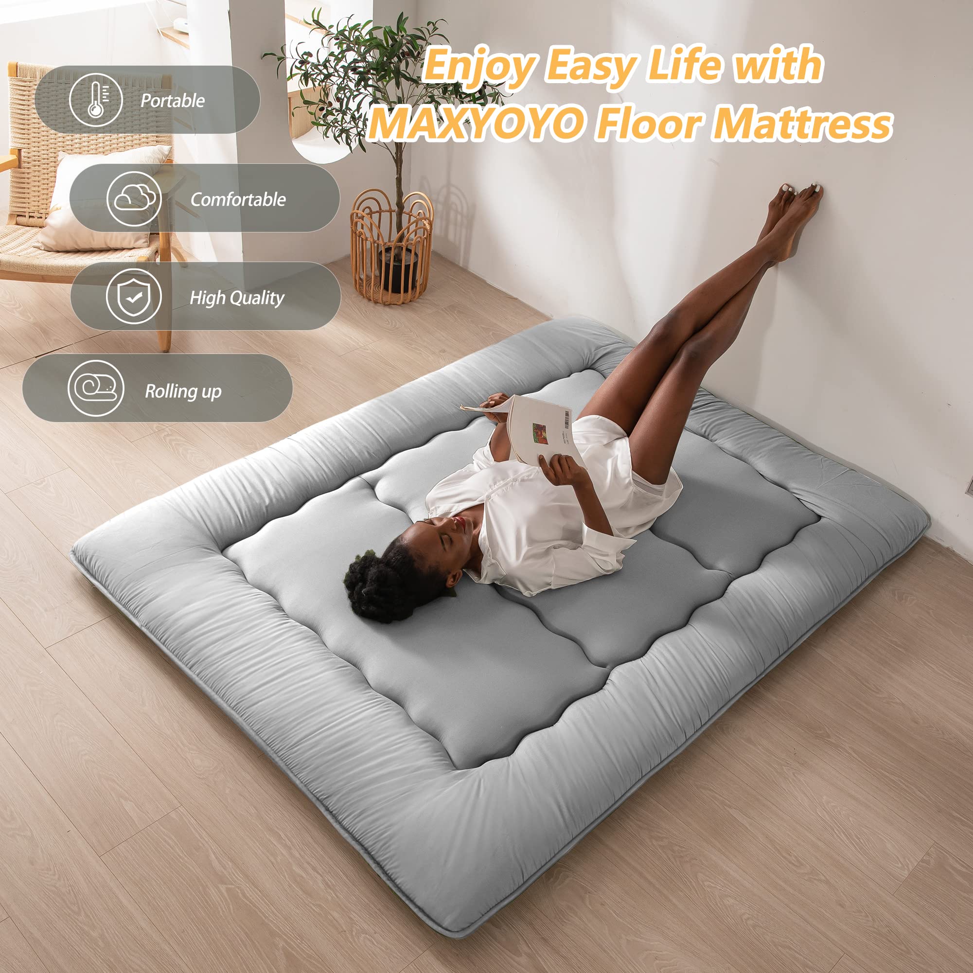 MAXYOYO queen-size 60x80 inches offers ample sleeping area