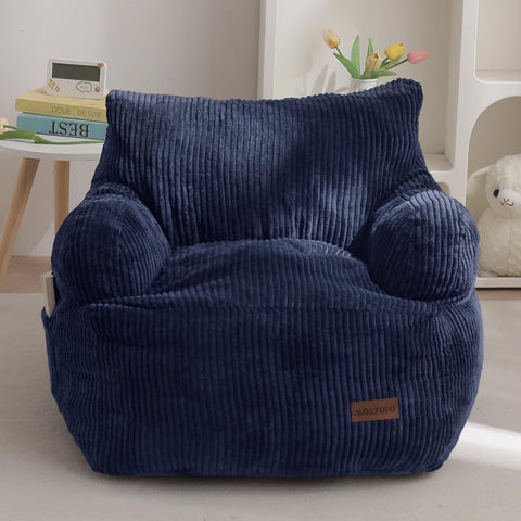 MAXYOYO Kids Bean Bag Chair with corded fabric offers cozy seating for playtime.