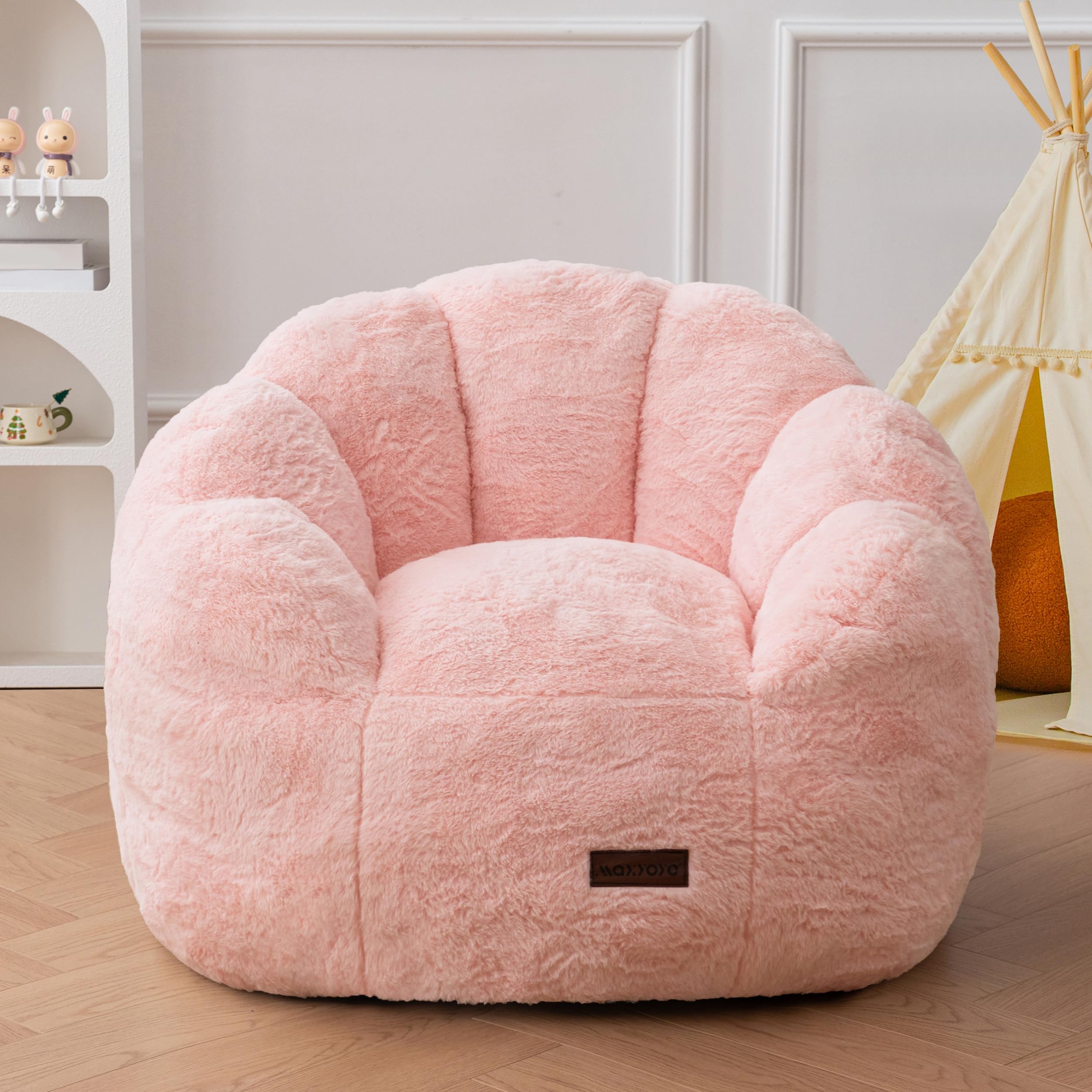 MAXYOYO floral backrest bean bag chair for story time and naps