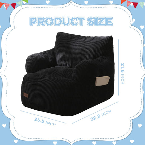 MAXYOYO Kids Bean Bag Chair with shredded foam filling supports growing bodies.