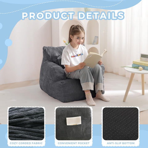MAXYOYO Kids Bean Bag Chair lightweight design for easy room-to-room movement.