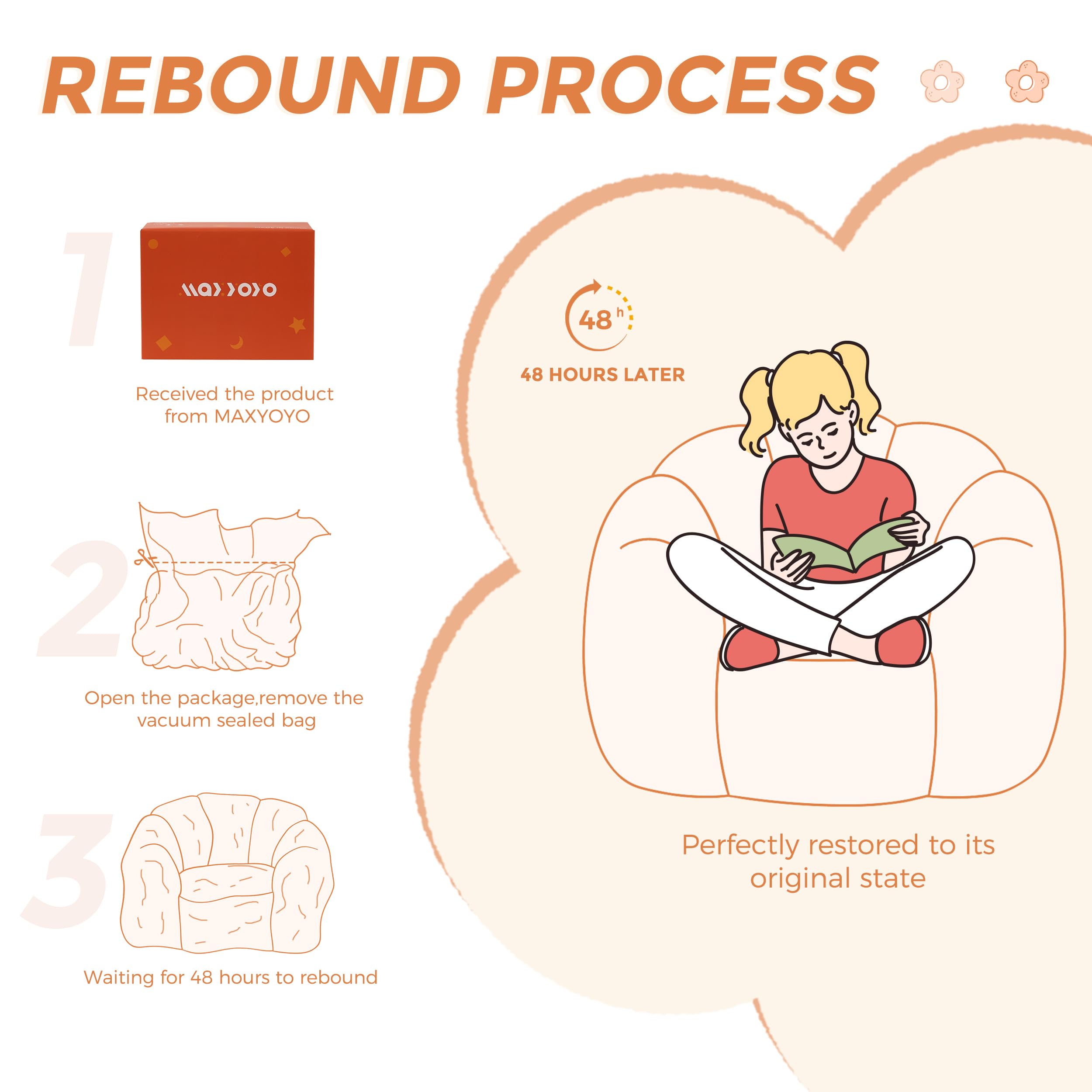 MAXYOYO no assembly needed for instant seating