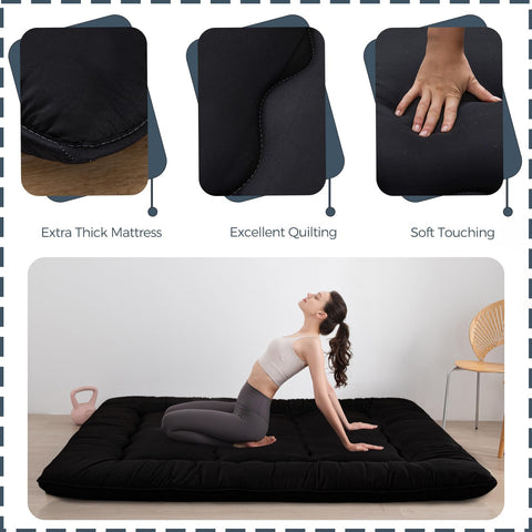 MAXYOYO floor mattress with dustproof cover included protects the mat during storage