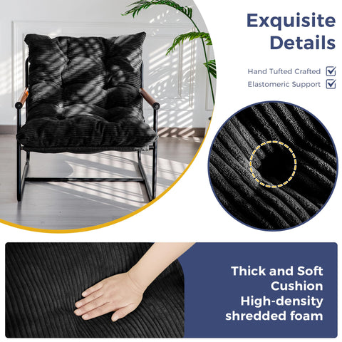 MAXYOYO Modern Accent Chair living room setup demonstrates versatile decor