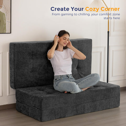 MAXYOYO multipurpose floor mattress suits yoga, reading, naps, and travel.