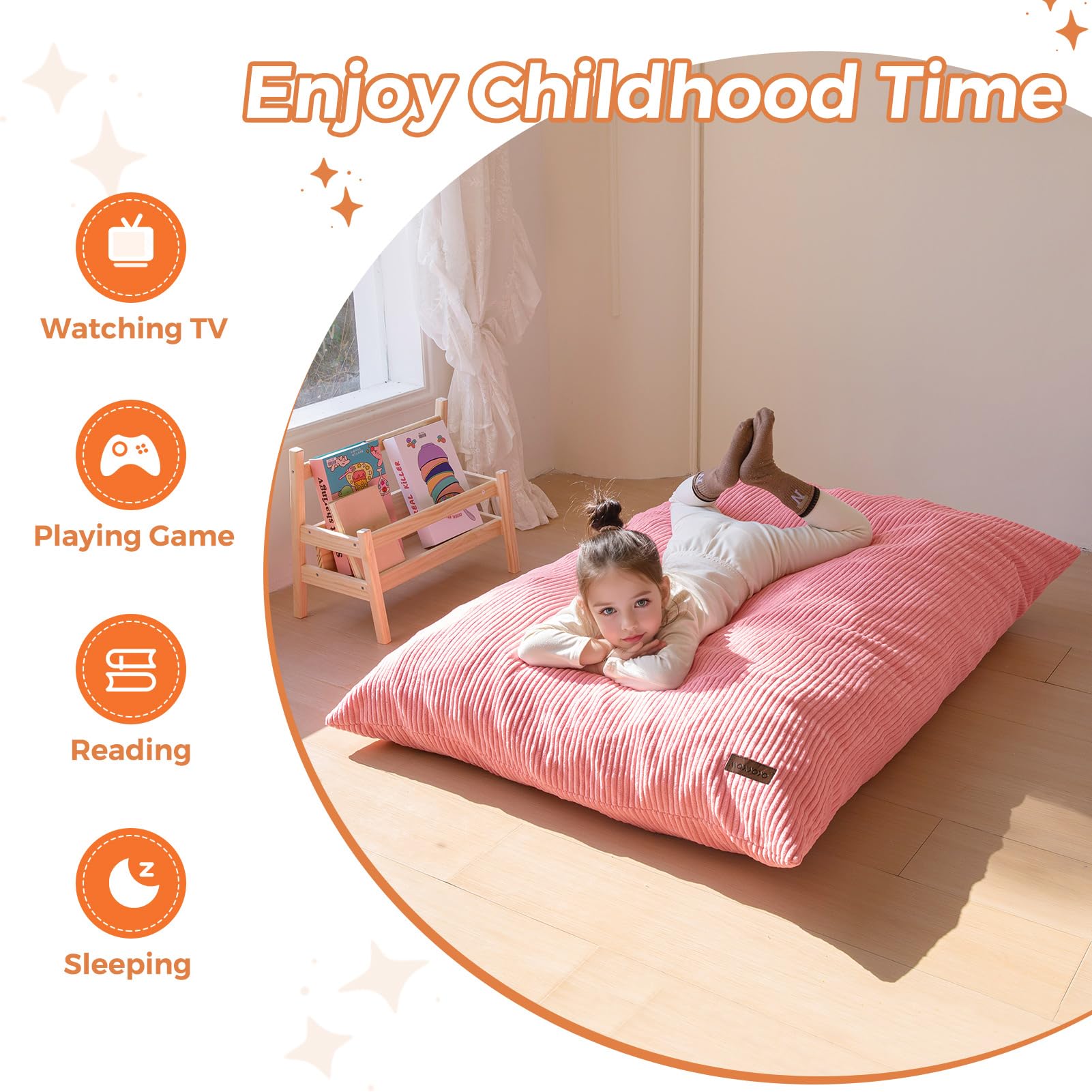 MAXYOYO package expansion shows foam-filled bed after unpacking expands evenly.