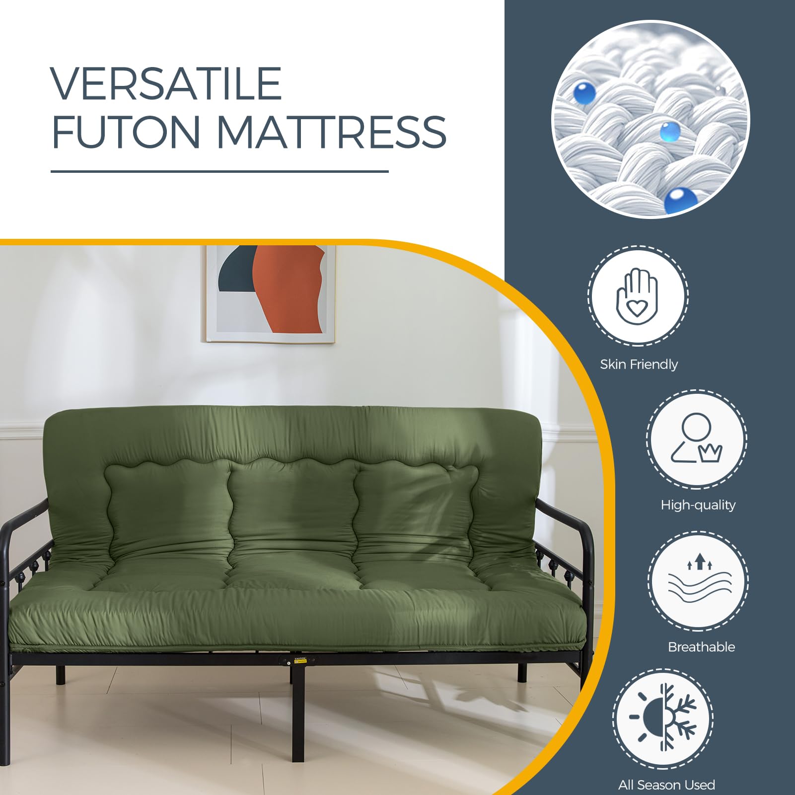 MAXYOYO tatami pad in living room for versatile seating and sleeping