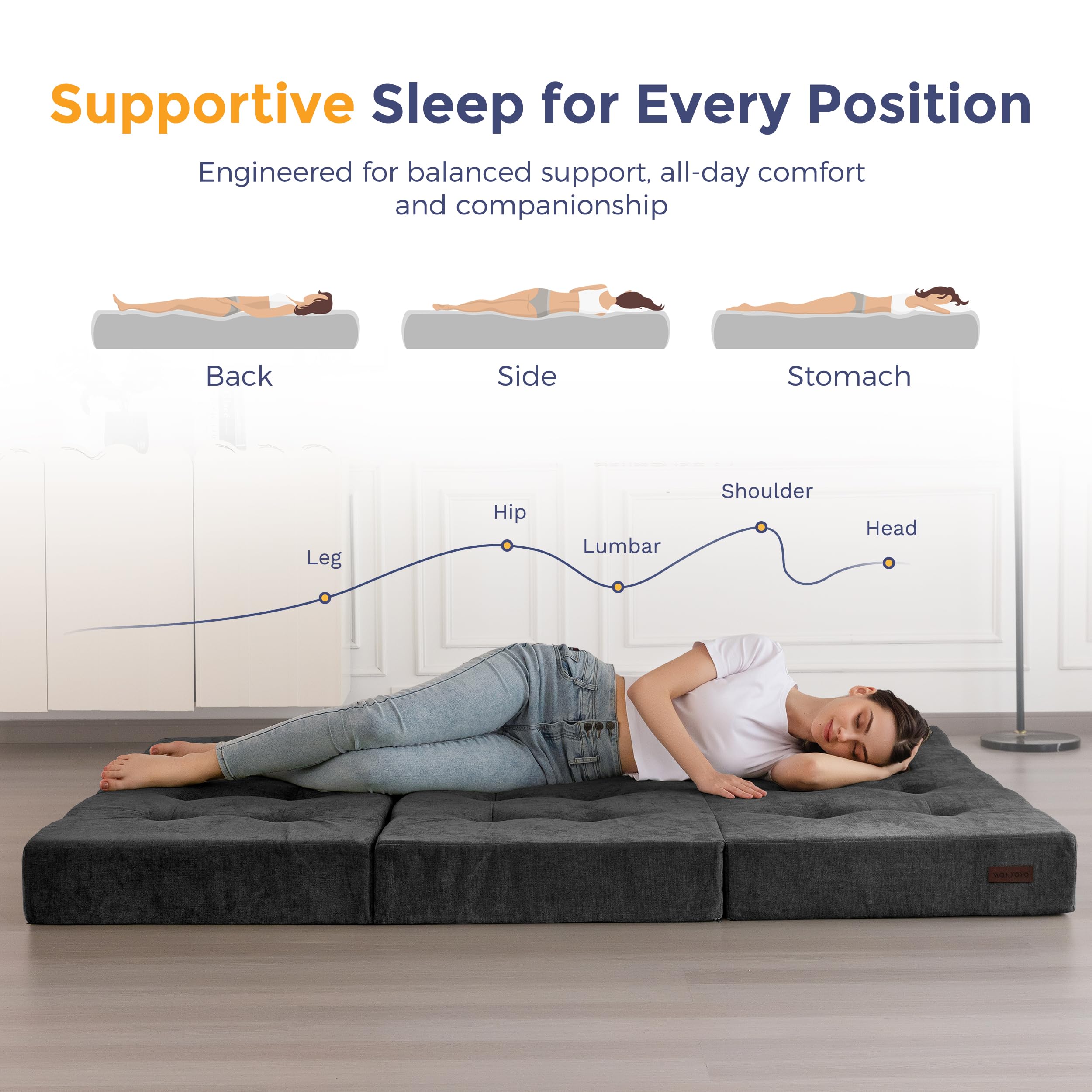 MAXYOYO twin-size portable mattress is ideal for guests and compact apartments.