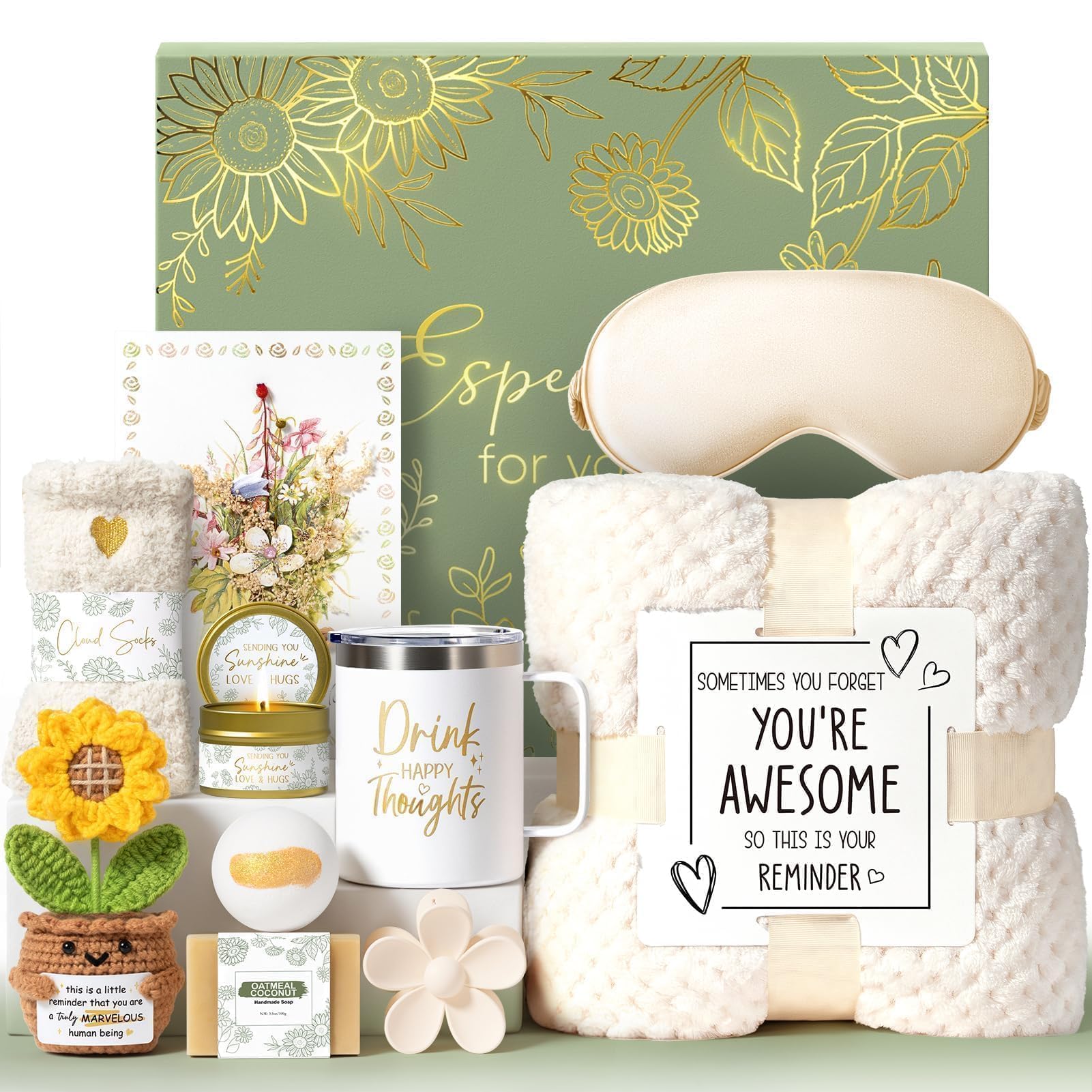 MAYICIVO birthday gift basket cover with elegant packaging ready to gift