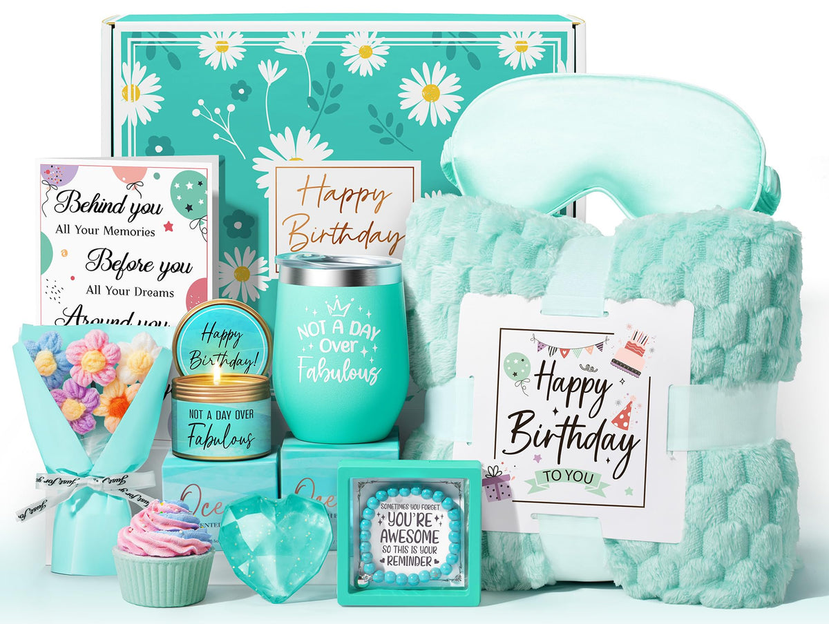 MAYICIVO birthday gifts box blanket for cozy at-home relaxation.