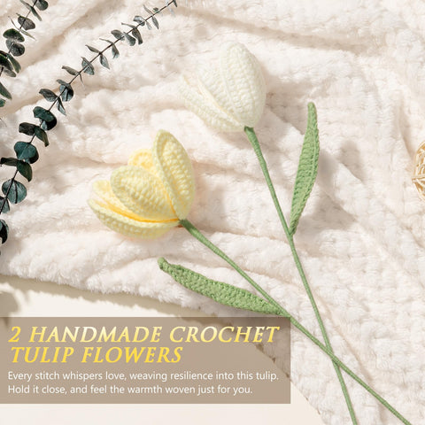 MAYICIVO crochet tulips add warm décor and a thoughtful gift touch.