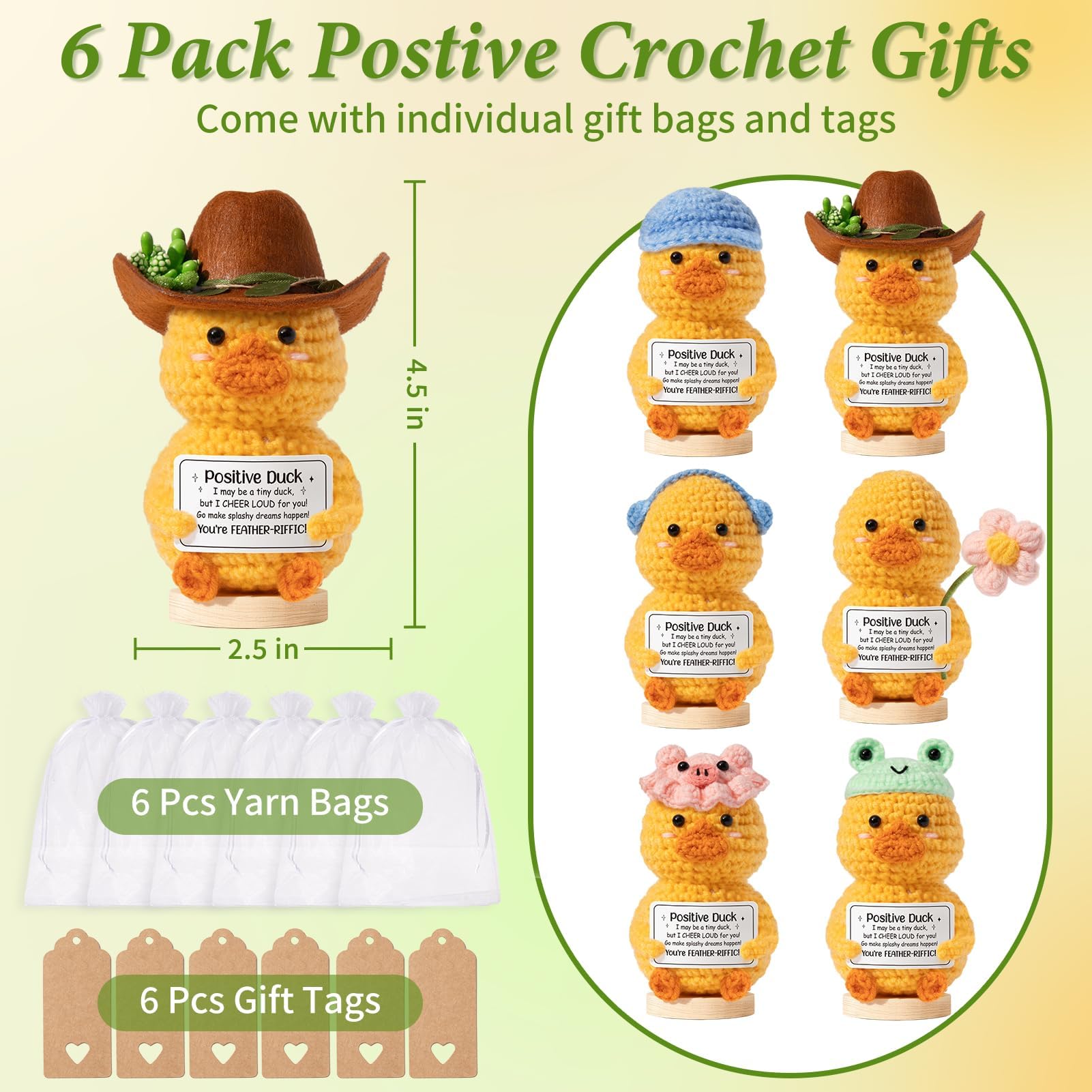 MAYICIVO handmade crochet duck figurines add cozy decor to any room