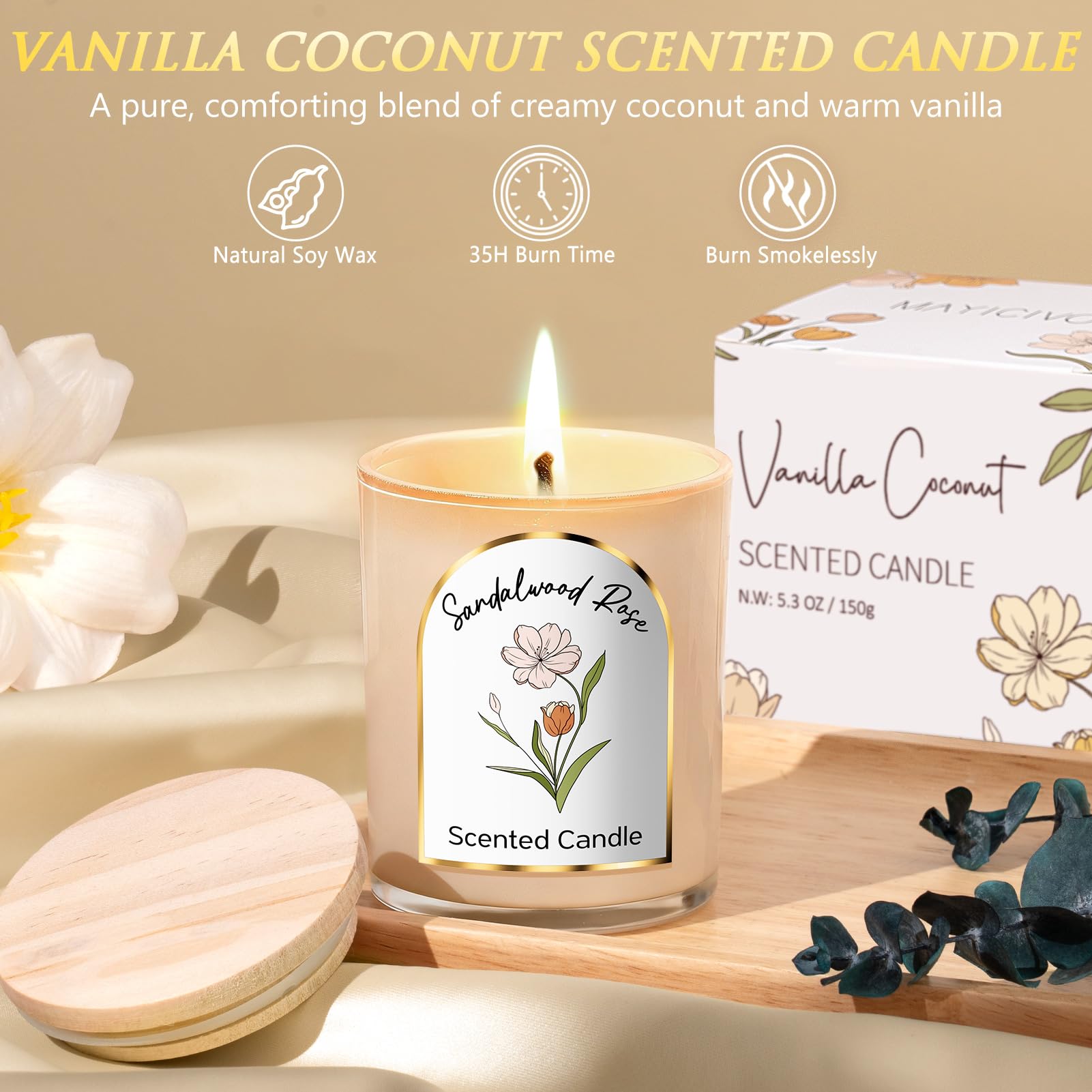 MAYICIVO handmade soap bar provides gentle cleansing and spa-like pampering.