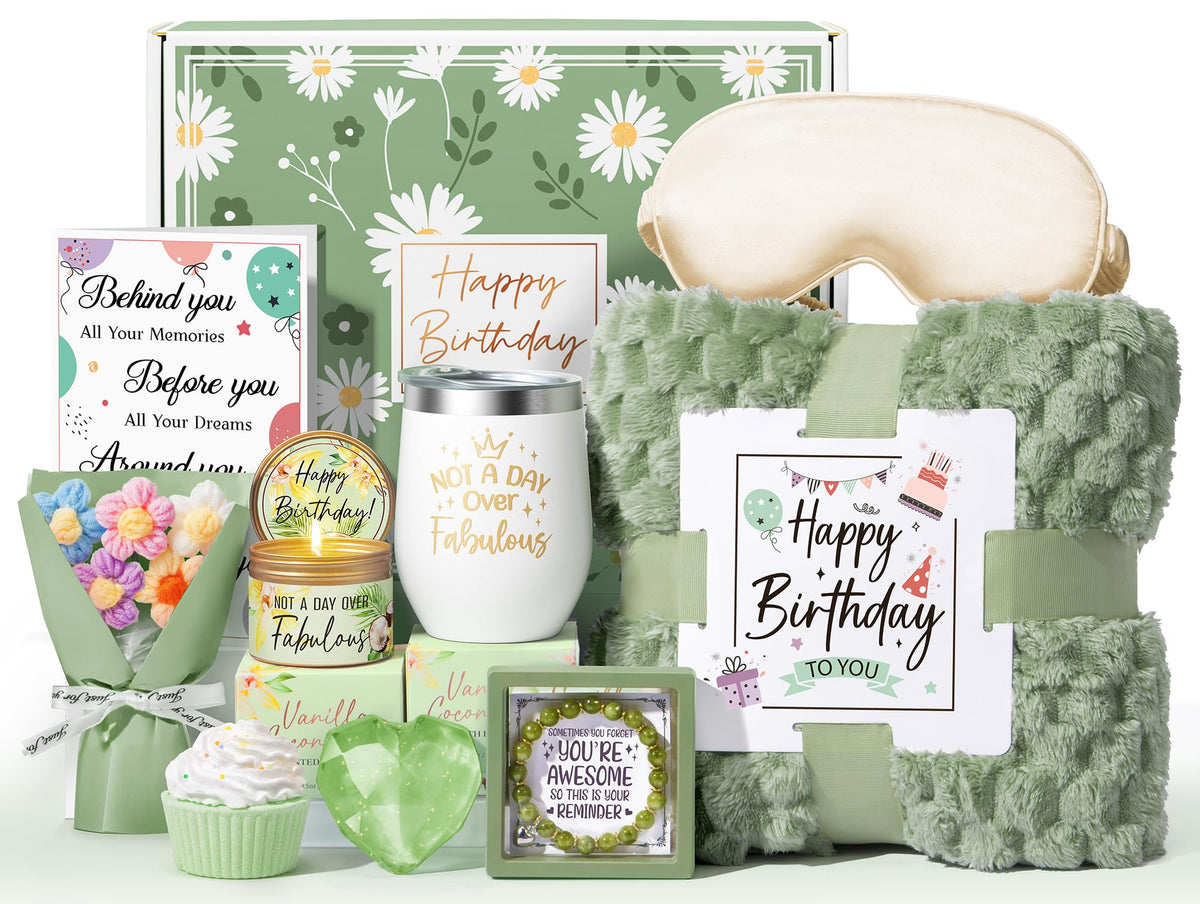 MAYICIVO birthday gift box blanket for cozy celebrations and relaxation