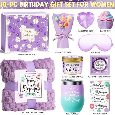 MAYICIVO insulated tumbler with lavender gift set for on-the-go sipping.