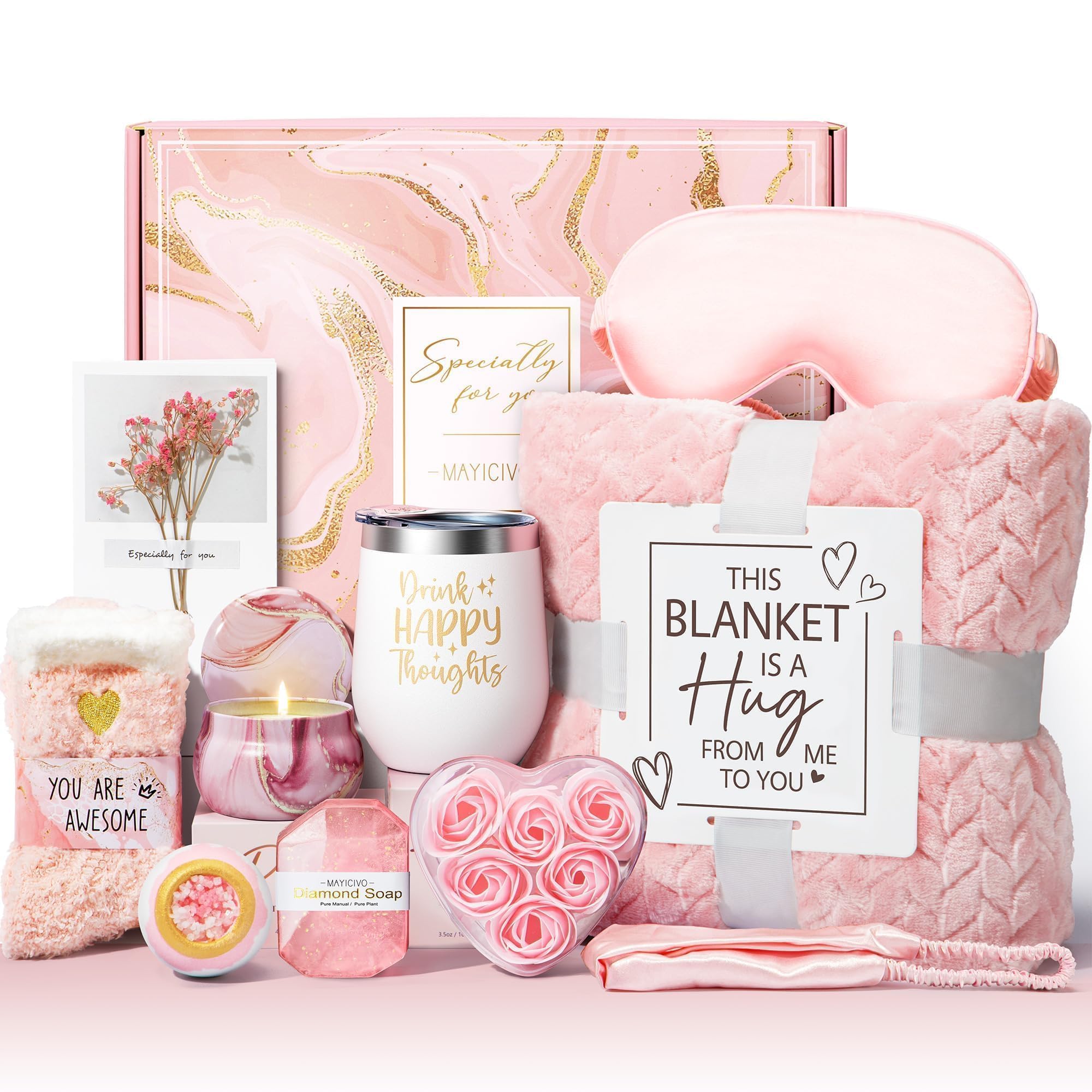 MAYICIVO Mother's Day gift basket featuring rose accents for luxurious unboxing