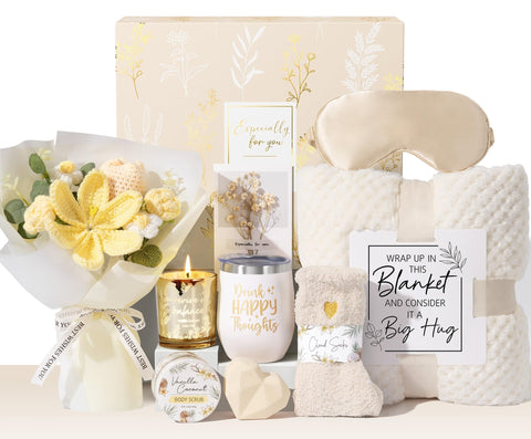 MAYICIVO self-care package blanket, soft throw for cozy moments