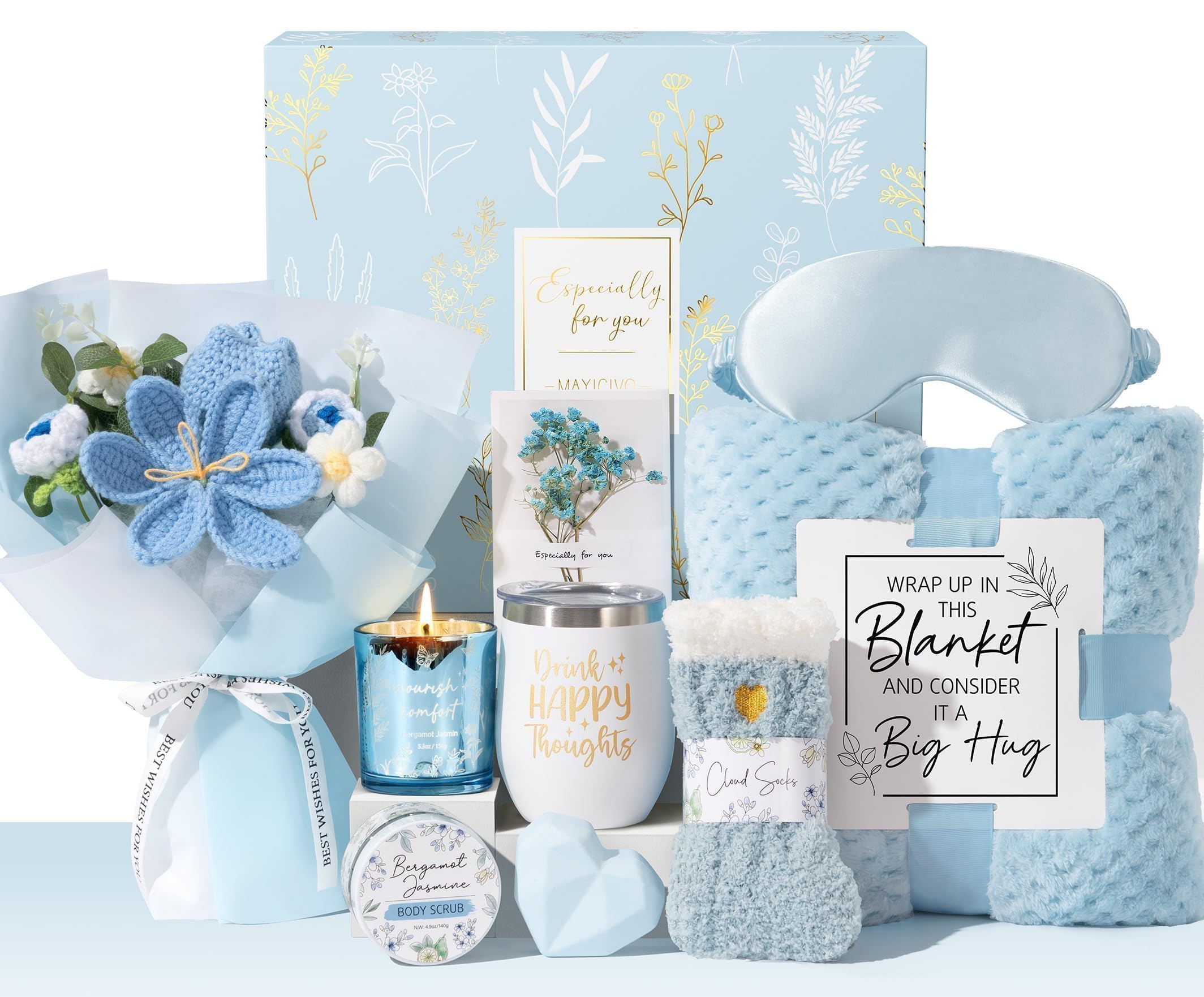 MAYICIVO self-care package blanket—ultra-soft warmth for relaxing nights and comforting moments.