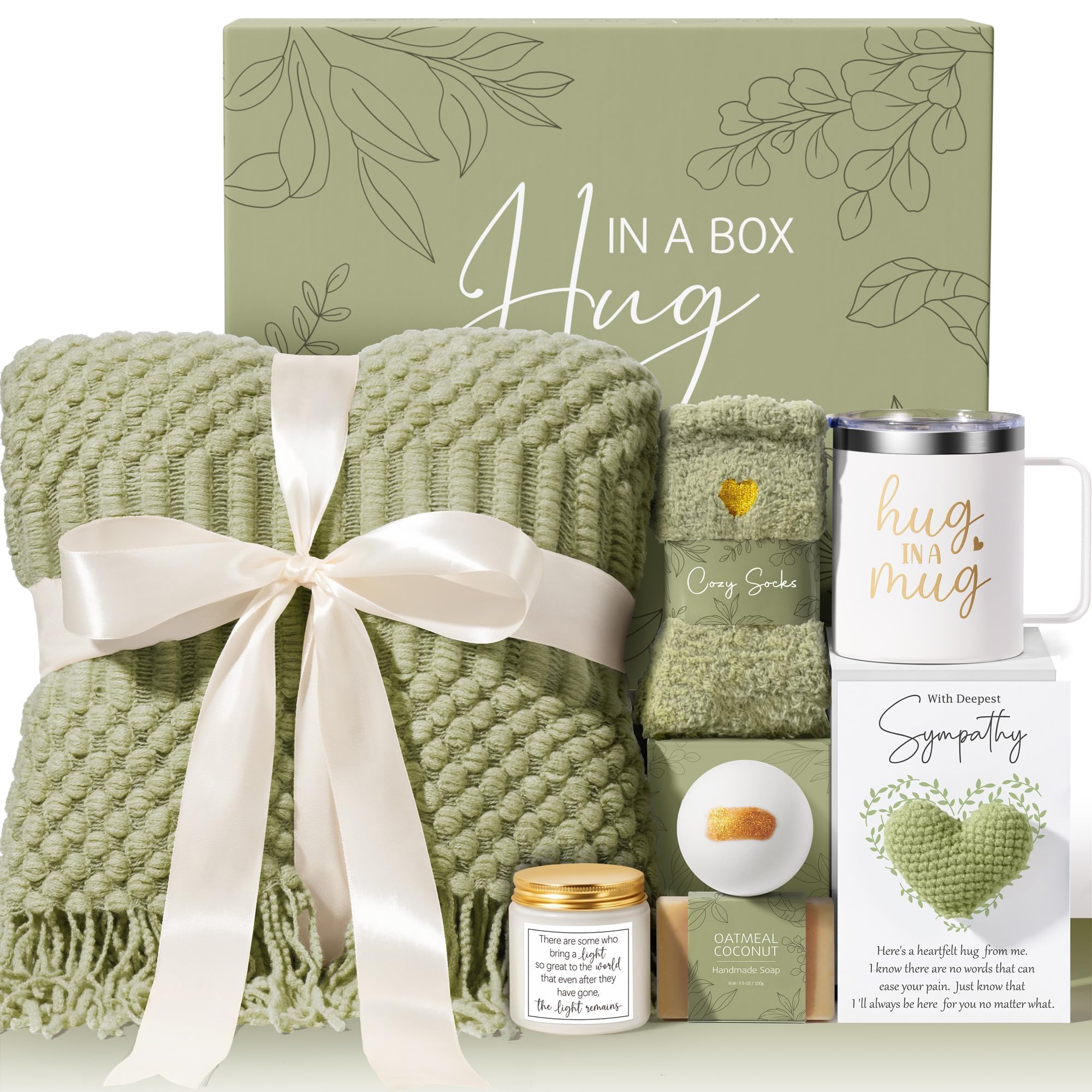 MAYICIVO sympathy gift basket cover evokes condolence and dignified tribute.