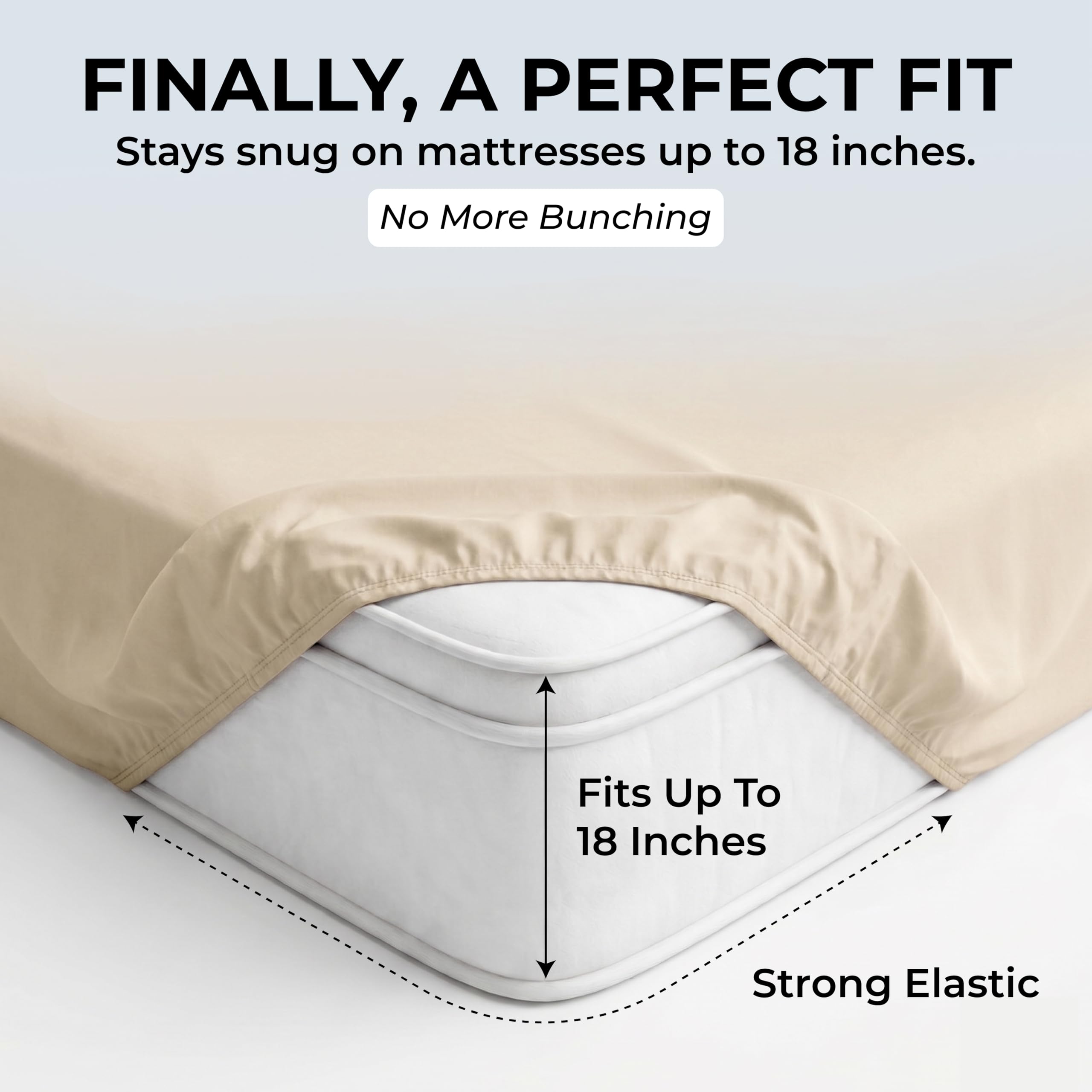 Mayil Manor king-size fitted sheet with deep pocket holds up to 18 inches securely