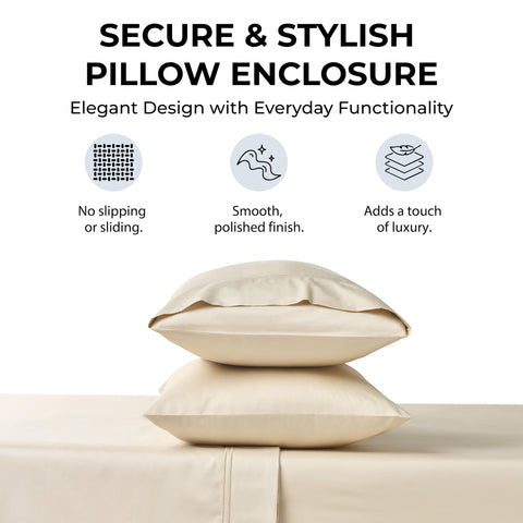 Mayil Manor moisture-wicking sateen fabric cools warm nights for restful sleep