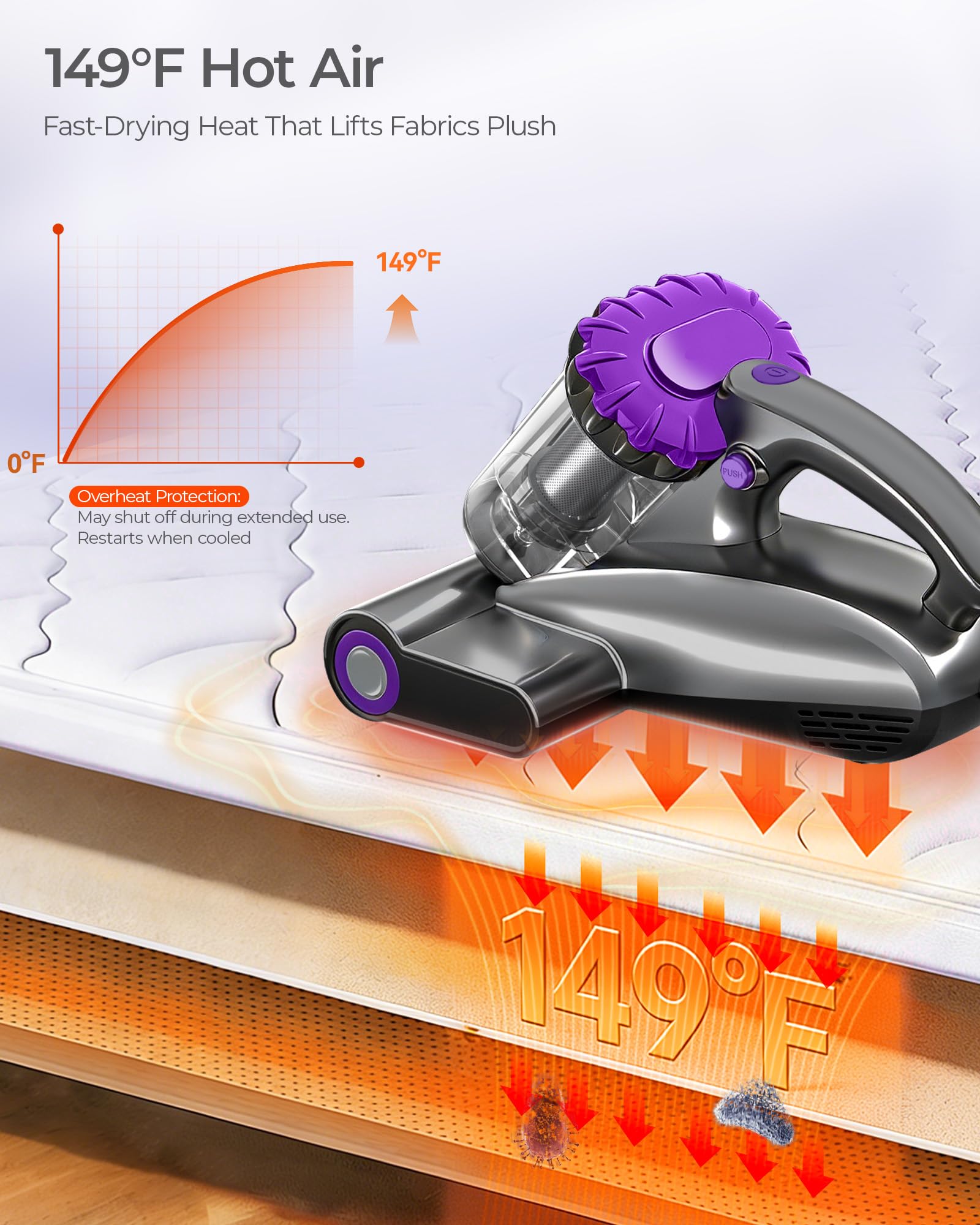 MayKing ergonomic handheld grip makes cleaning comfortable