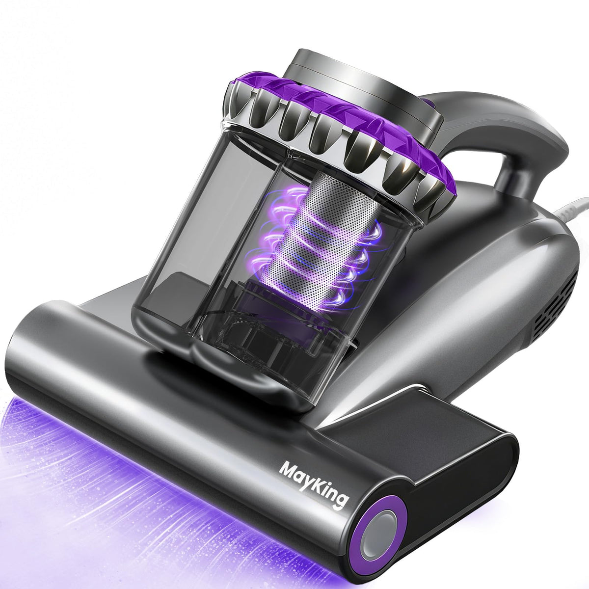 Mayking MV03 delivers 16kPa suction for deep mattress cleaning and pet hair removal.
