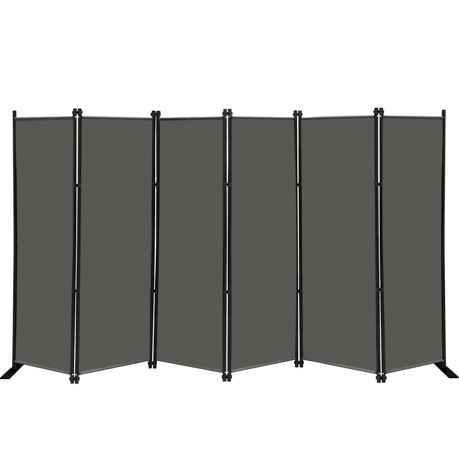 MAYOLIAH 6-panel privacy screen extended forms a wide room divider