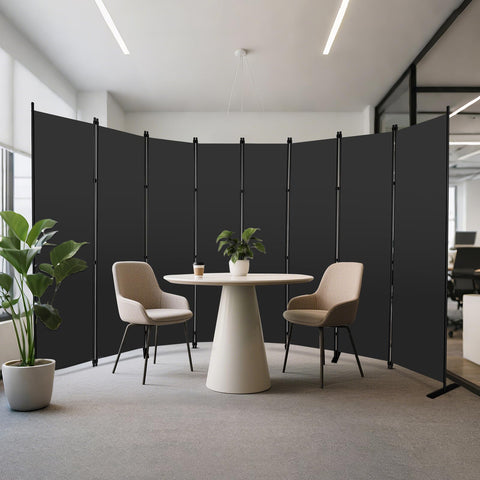 MAYOLIAH portable privacy screen folded for compact storage