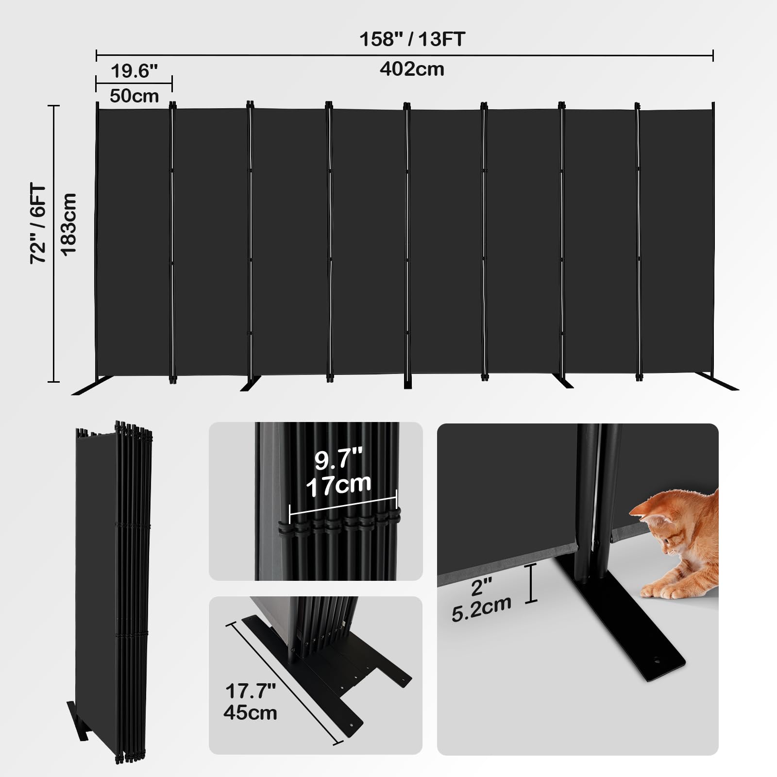 MAYOLIAH private area divider in a living room