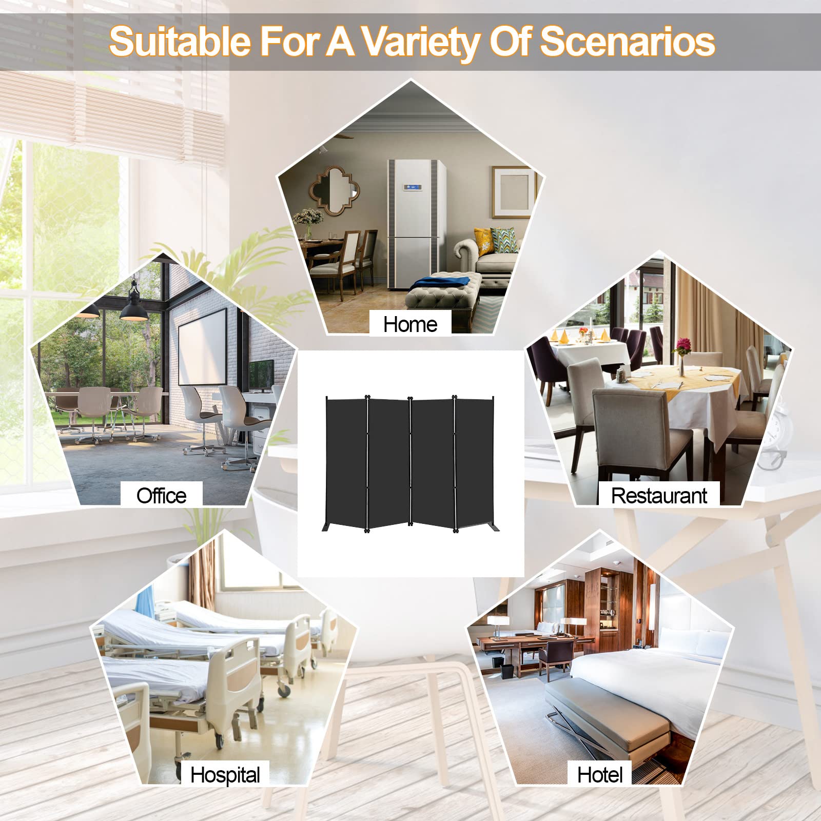 MAYOLIAH versatile divider adapts to offices, studios, and dorms for flexible layouts.