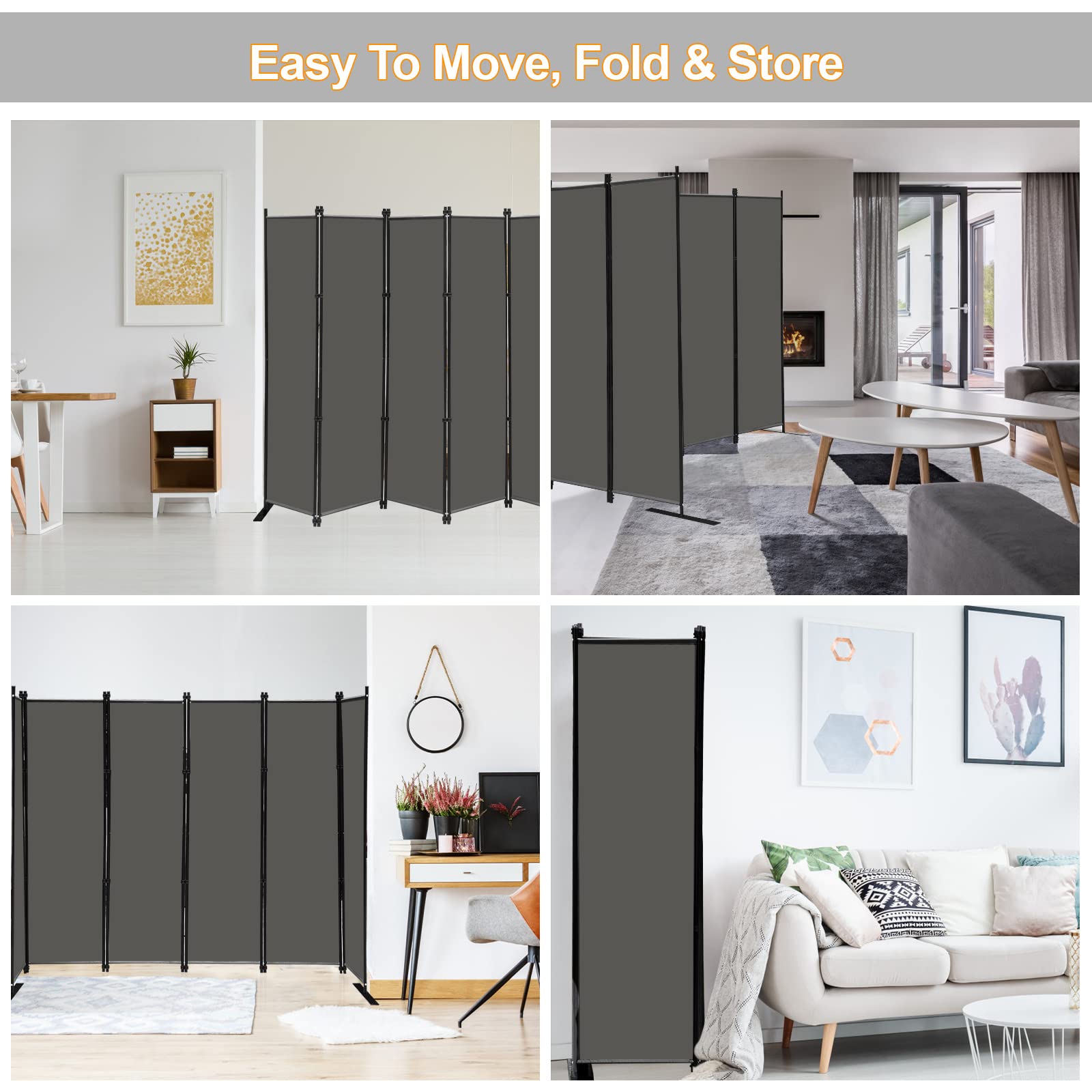 MAYOLIAH zigzag layout room separator for flexible space division