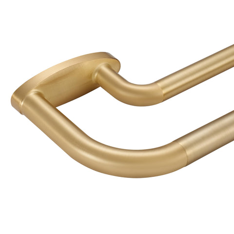Mayrhyme double curtain rod warm gold for 72-144 inch windows, durable and adjustable.