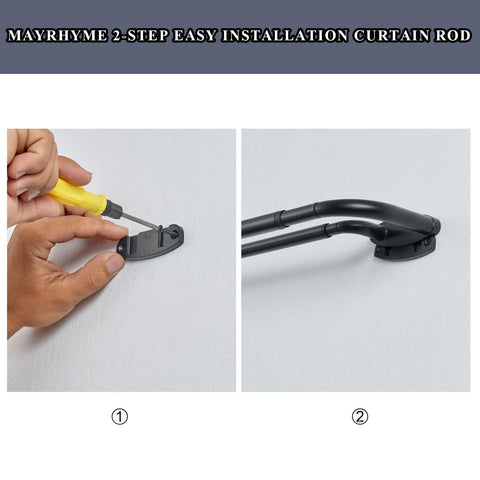 Mayrhyme front rod 3/4-inch supports blackout panels
