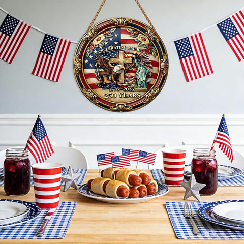 MBDFUT wood grain background emphasizes natural texture for timeless patriotic decor.