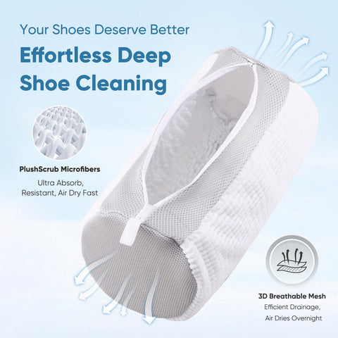 Two-in-one system shows secondary pouch for socks and insoles with the bag.